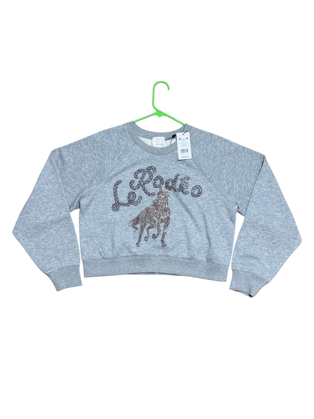 Cinq à Sept Le Rodeo Jennifer Crewneck Sweatshirt NWT In Heathered Grey Sz M